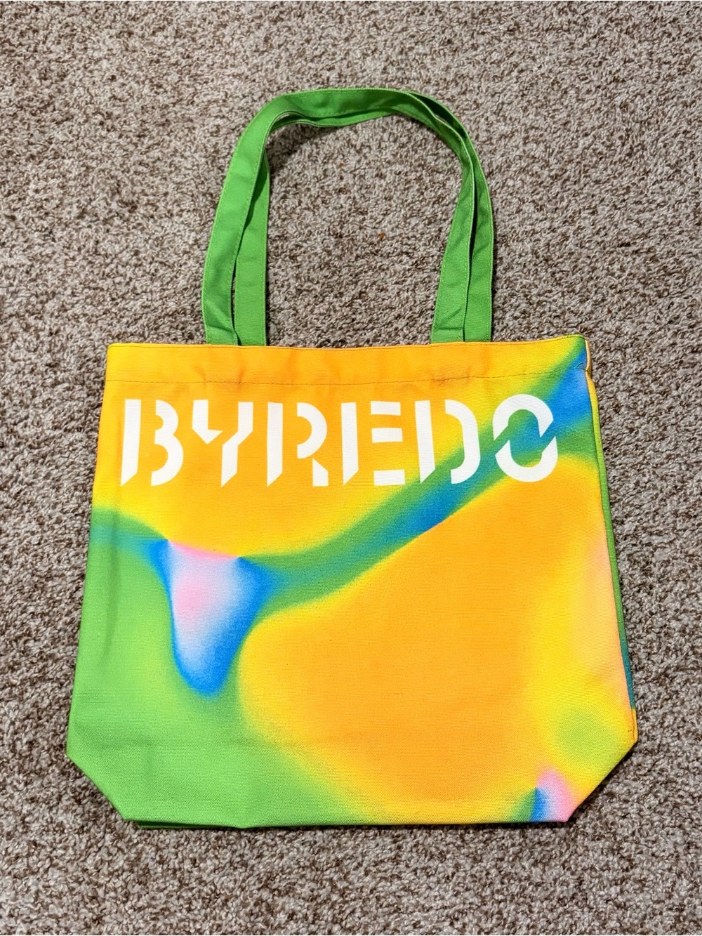 Byredo Alto Astral Green and Yellow Gradient Canvas Tote